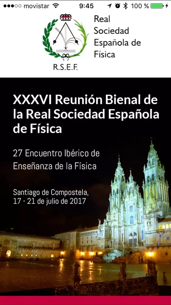 Capturas de tela do XXXVI Reunión Bienal de la Real Sociedad Española