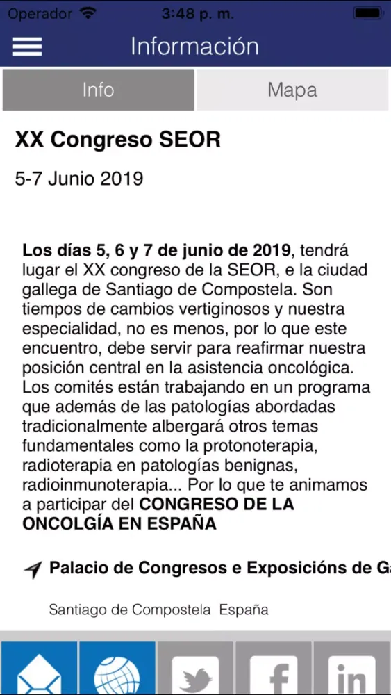 XX Congreso SEOR Ekran Görüntüleri