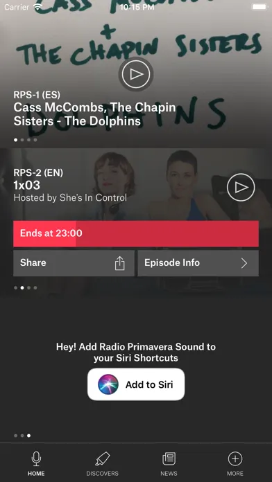 Ảnh chụp màn hình của Radio Primavera Sound