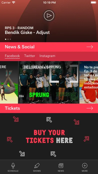 Ảnh chụp màn hình của Radio Primavera Sound