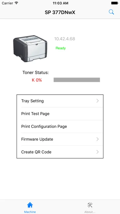 RICOH SP 200 series Smart Organization Monitor Ekran Görüntüleri