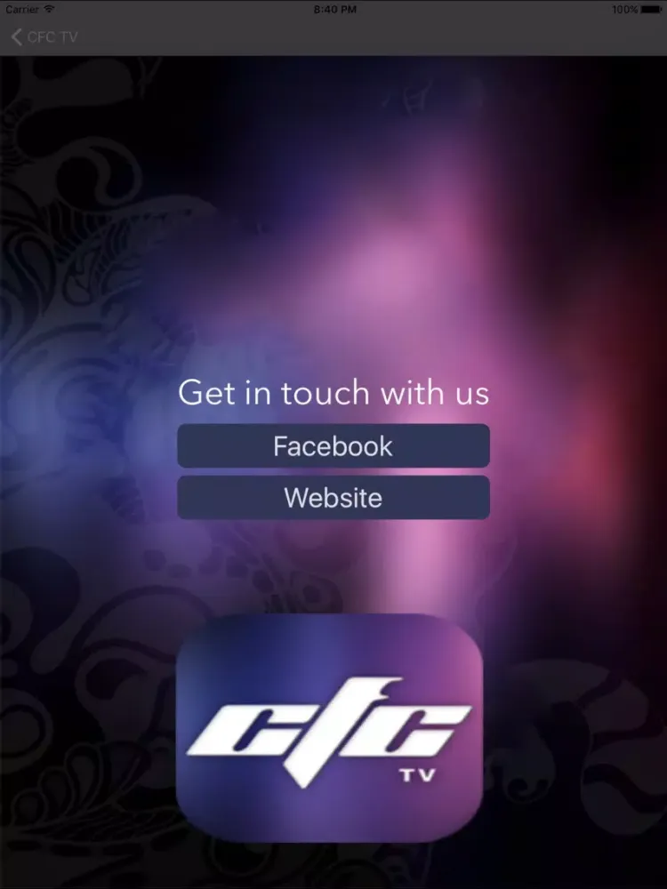 CFC TV iPad 应用截图