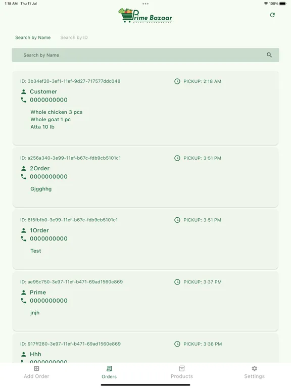 Скриншоты PB Customer Orders iPad 