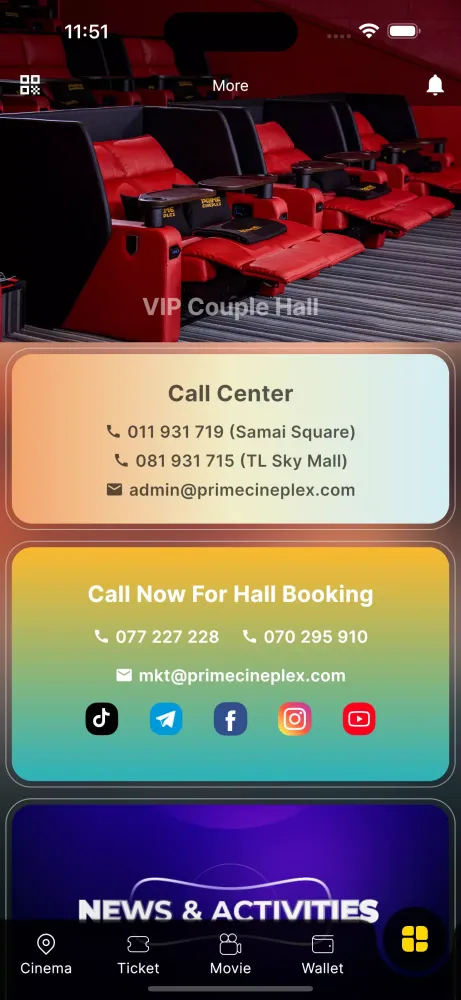 Capturas de tela do Prime Cineplex