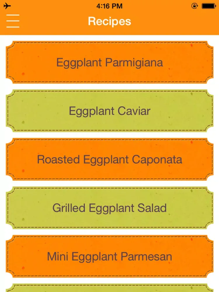 Zrzuty ekranu Eggplant Recipes App iPad 