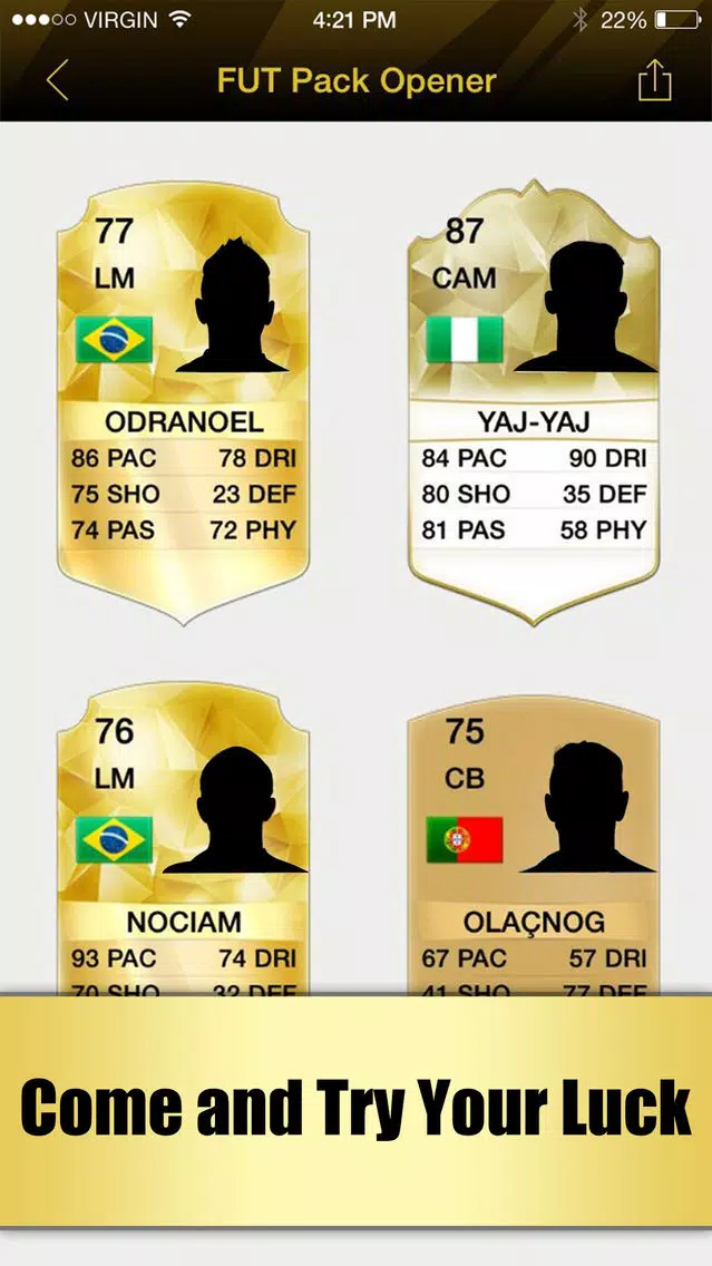 ภาพหน้าจอของ FUT Pack Opener