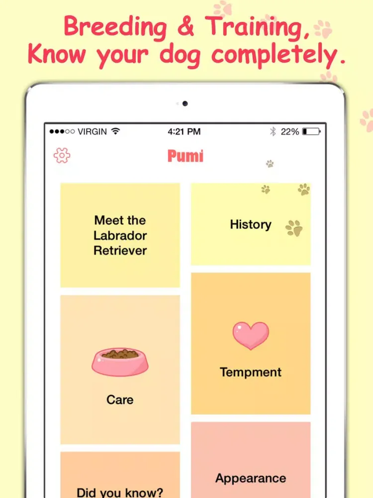 Pumi Training & Breeding App iPad  Screenshots