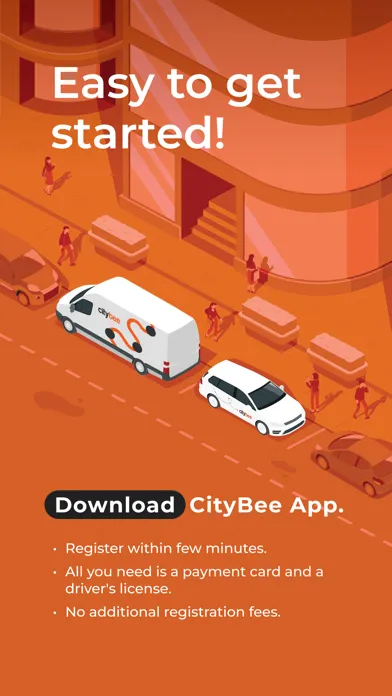 CityBee shared mobility Screenshots