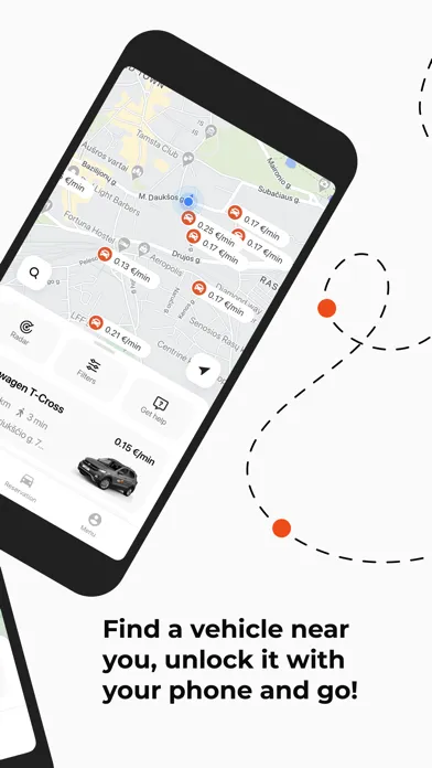 CityBee shared mobility Screenshots