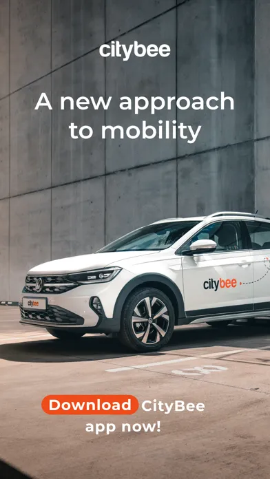 CityBee shared mobility Screenshots