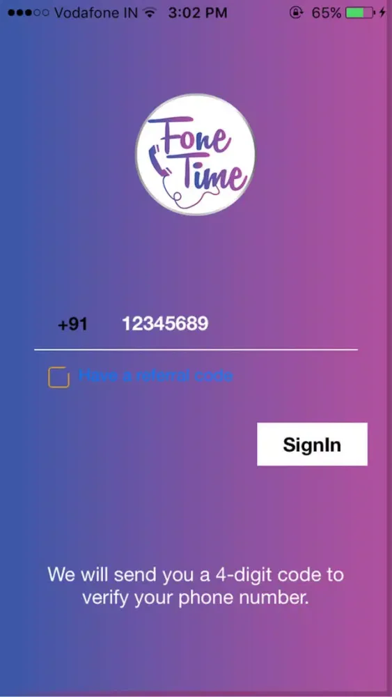 ภาพหน้าจอของ FoneTime