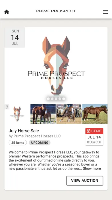 Tangkapan layar Prime Prospect Horses