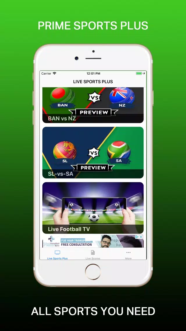 Ảnh chụp màn hình của Prime Sports Plus