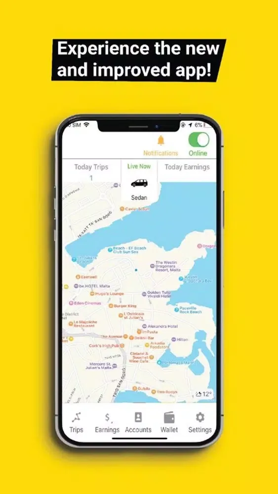 ภาพหน้าจอของ Primo Cabs Driver