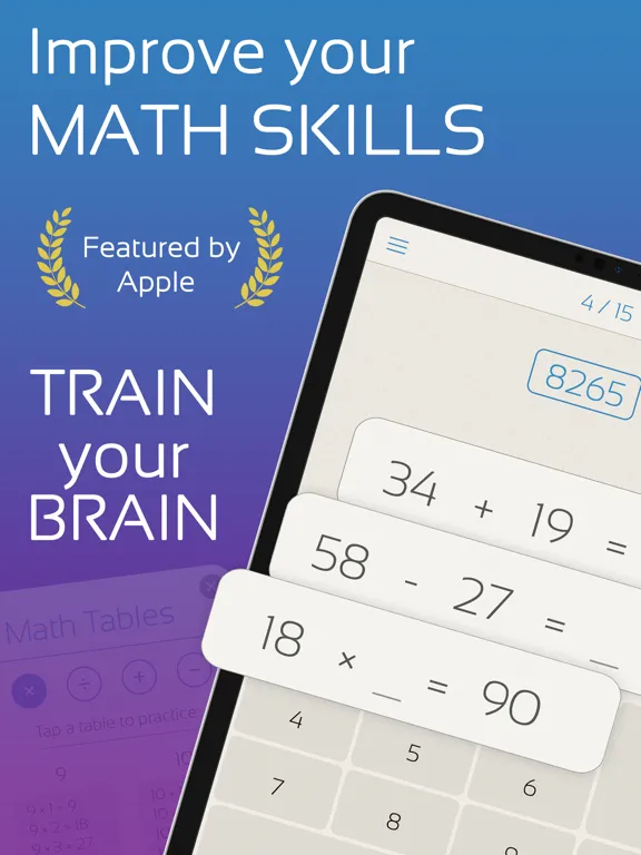 Zrzuty ekranu Pure Math - Math,Brain,Memory iPad 