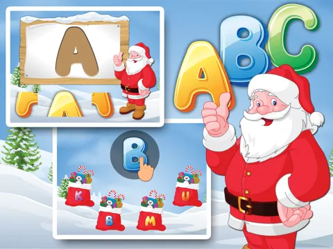 Screenshot di Letters with Santa Free - Kids Learn Alphabet and Letters iPad 