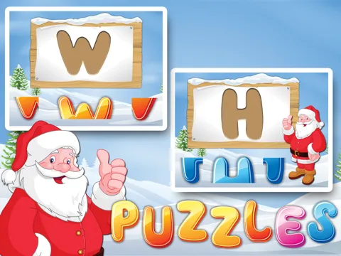 Screenshot di Letters with Santa Free - Kids Learn Alphabet and Letters iPad 