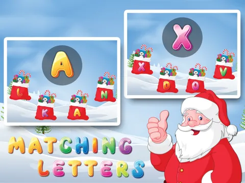 Screenshot di Letters with Santa Free - Kids Learn Alphabet and Letters iPad 