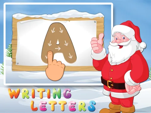Screenshot di Letters with Santa Free - Kids Learn Alphabet and Letters iPad 
