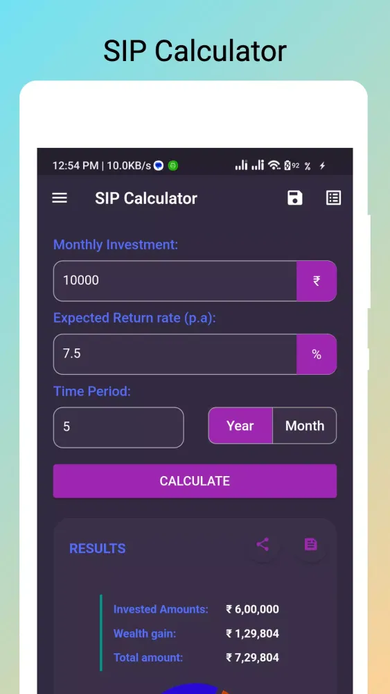 SIP Calculator স্ক্রিনশট