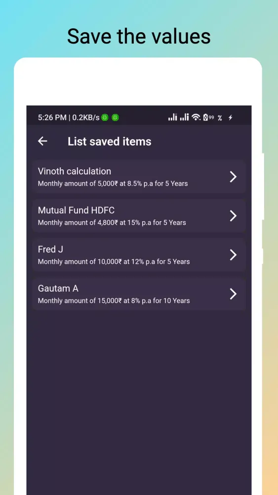 SIP Calculator স্ক্রিনশট
