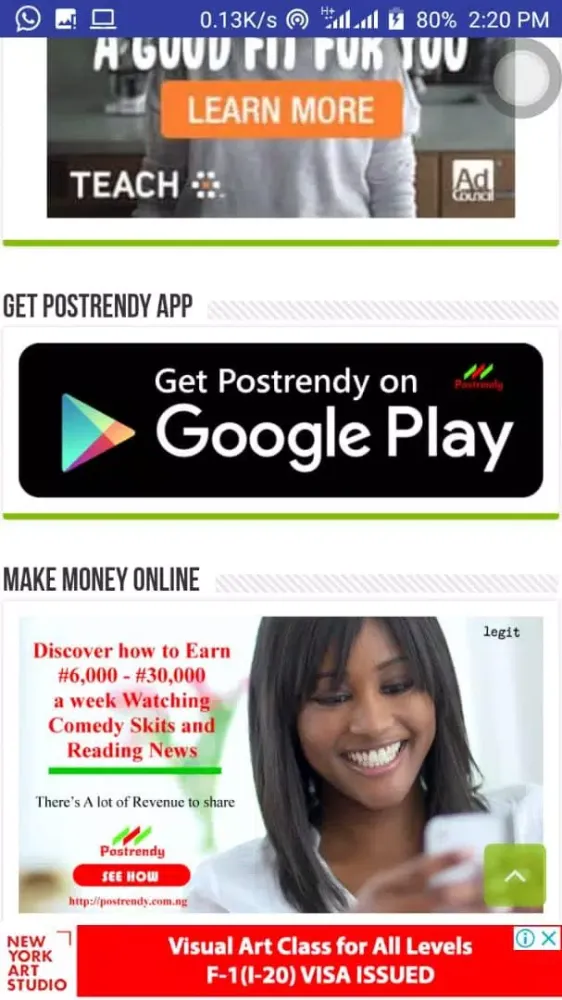 Postrendy Income Screenshots