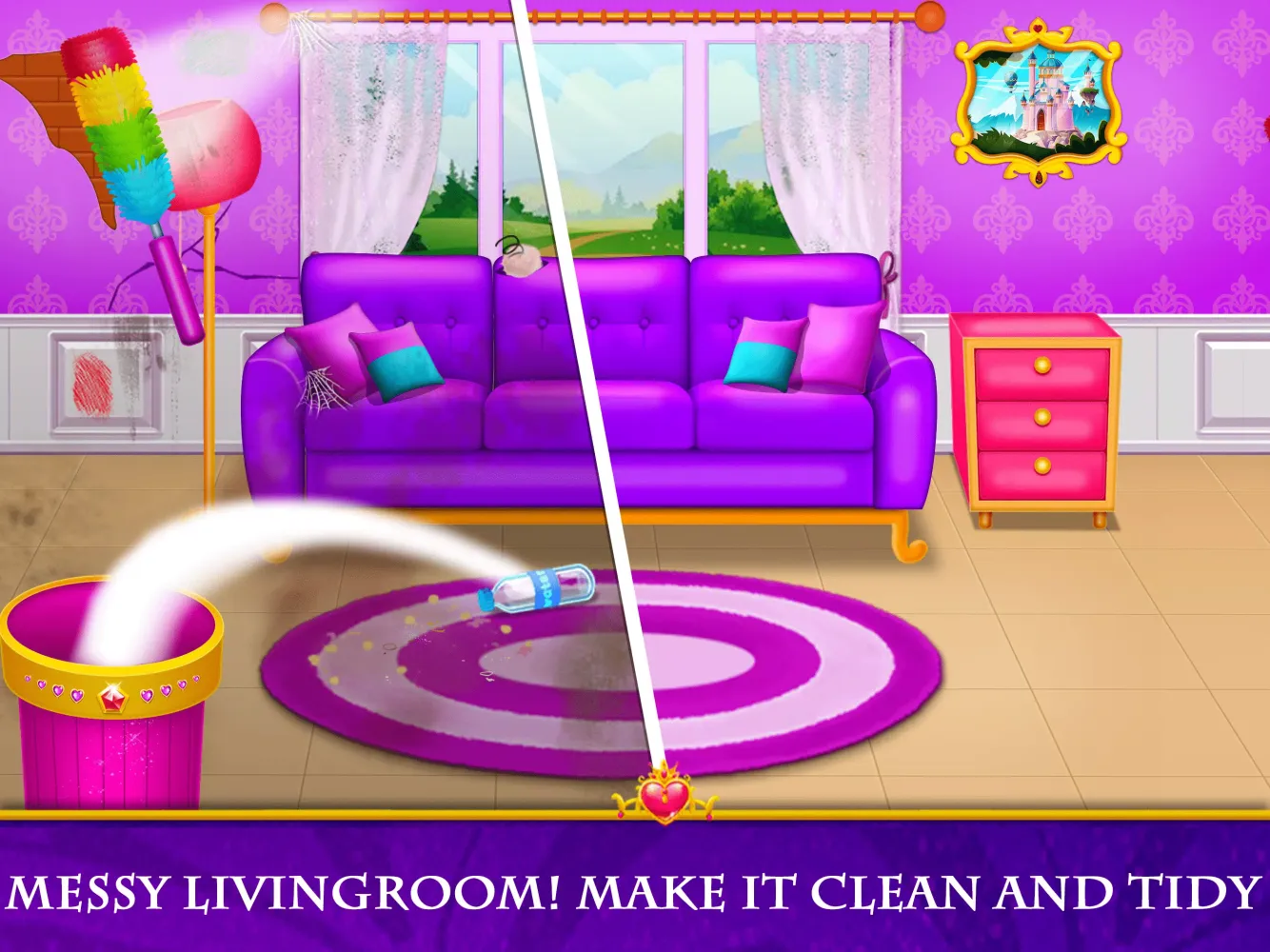 Princess House Cleaning Game应用截图