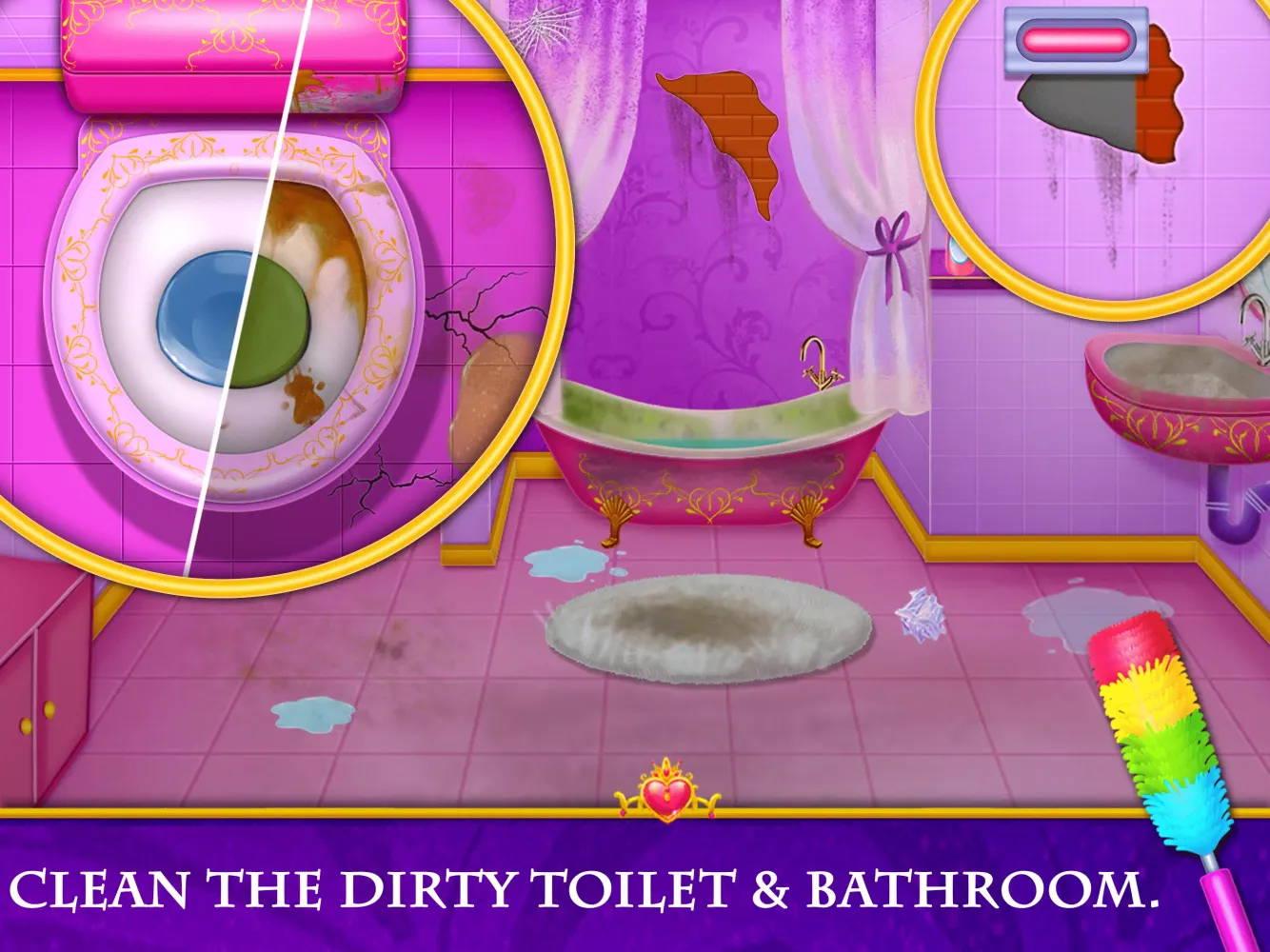 Princess House Cleaning Game应用截图