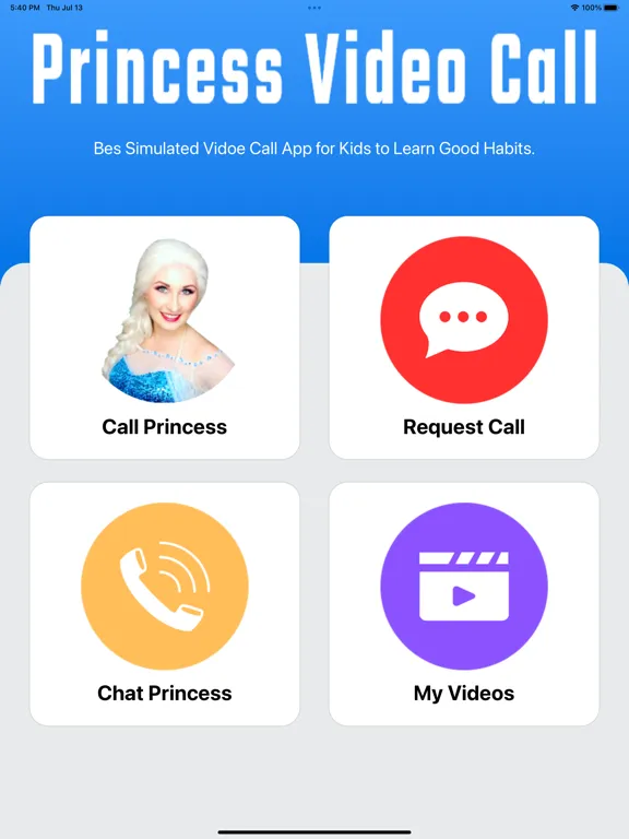 Video Call Princess iPad  Screenshots