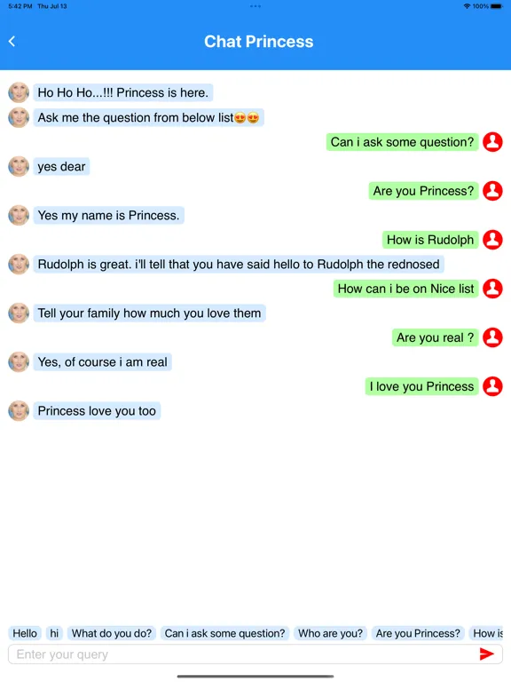 Video Call Princess iPad  Screenshots