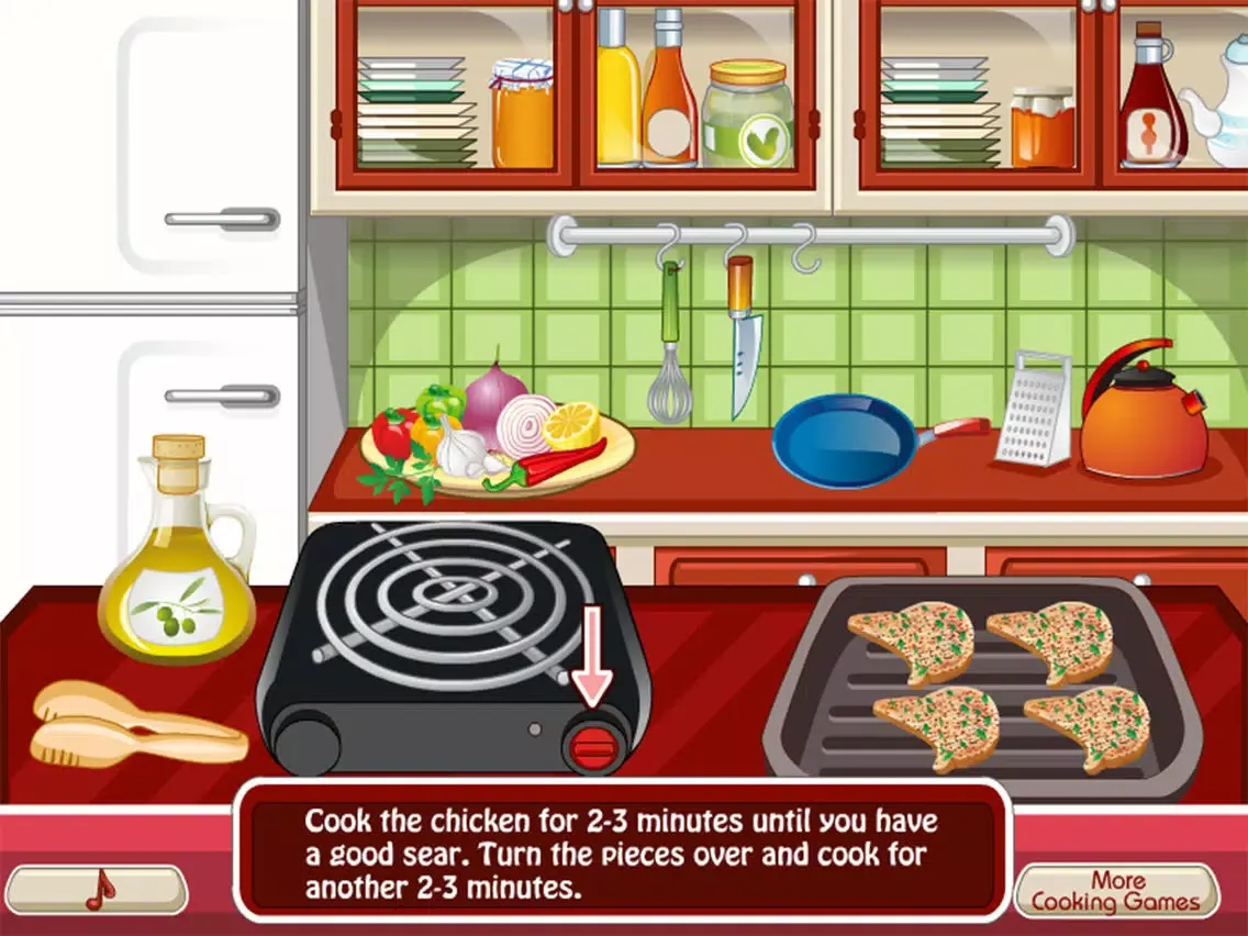 Cooking the First Chicken - girl games for kids iPad  Screenshots