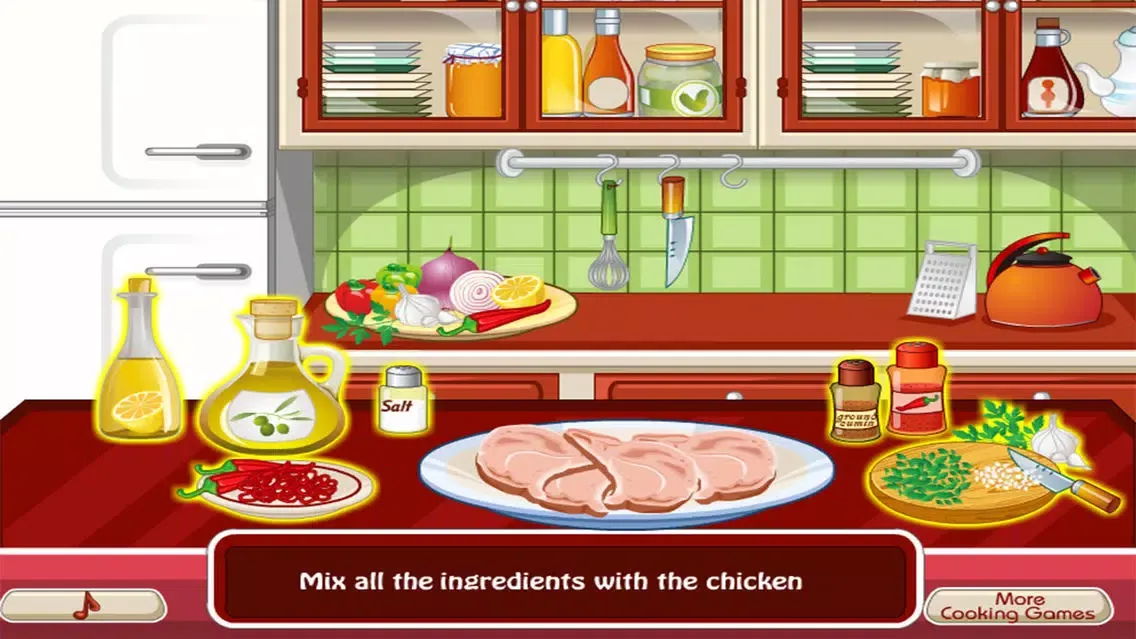 Cooking the First Chicken - girl games for kids Screenshots