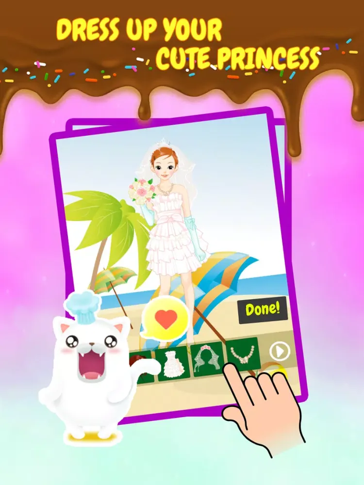 Captures d'écran de A Pretty Princess Wedding Fashion Makeover - Free Dress-Up Kids Games for Girls iPad 