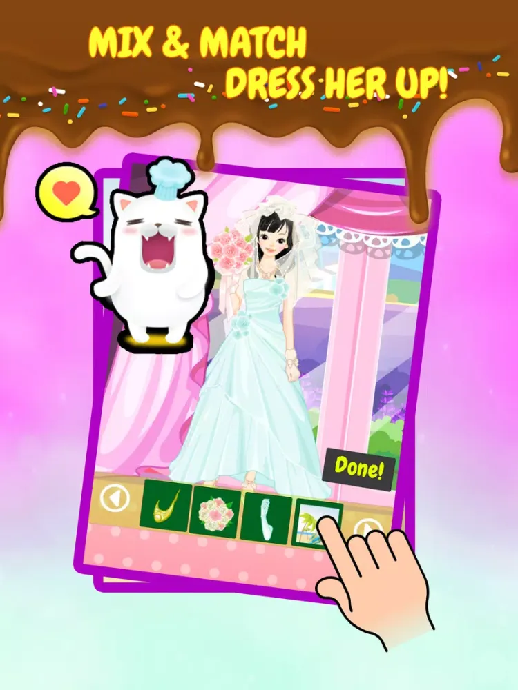 Captures d'écran de A Pretty Princess Wedding Fashion Makeover - Free Dress-Up Kids Games for Girls iPad 