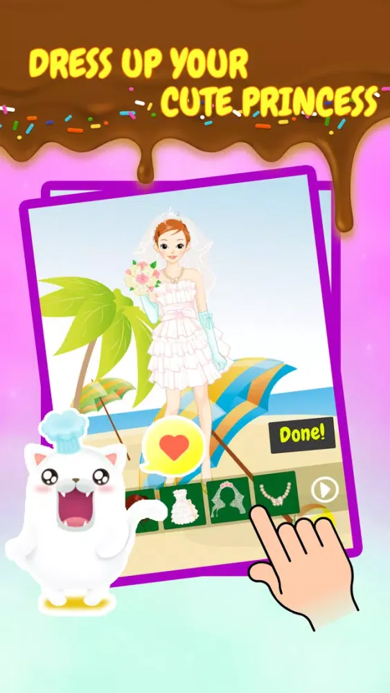 Captures d'écran de A Pretty Princess Wedding Fashion Makeover - Free Dress-Up Kids Games for Girls