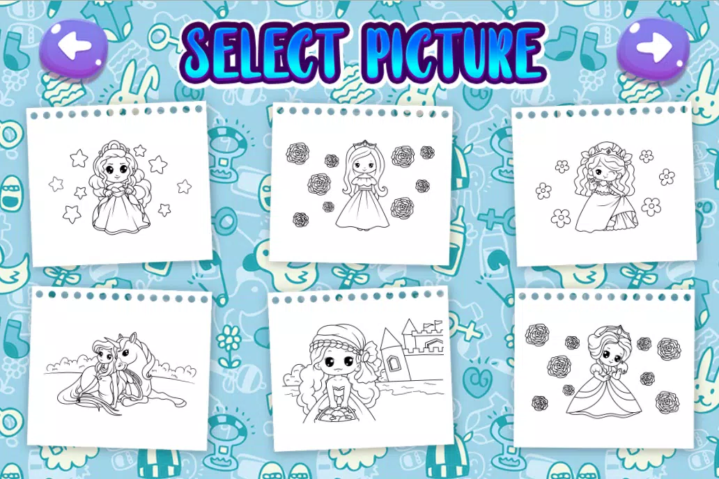 Princesses Coloring Pages for Kids Screenshots