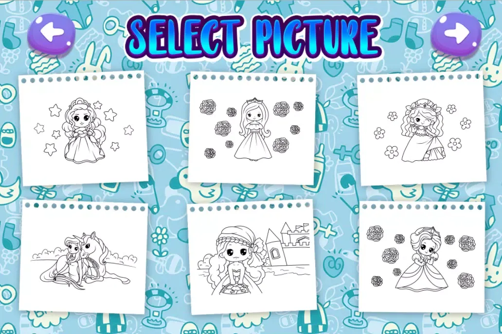 Capturas de tela do Princesses Coloring Pages for Kids