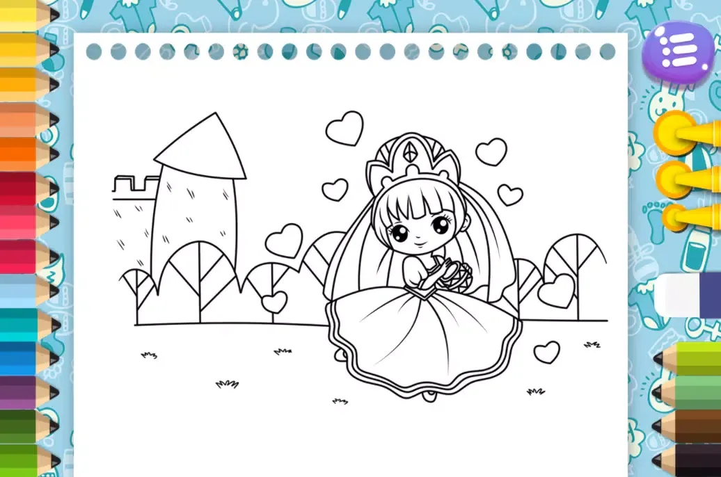 Capturas de tela do Princesses Coloring Pages for Kids