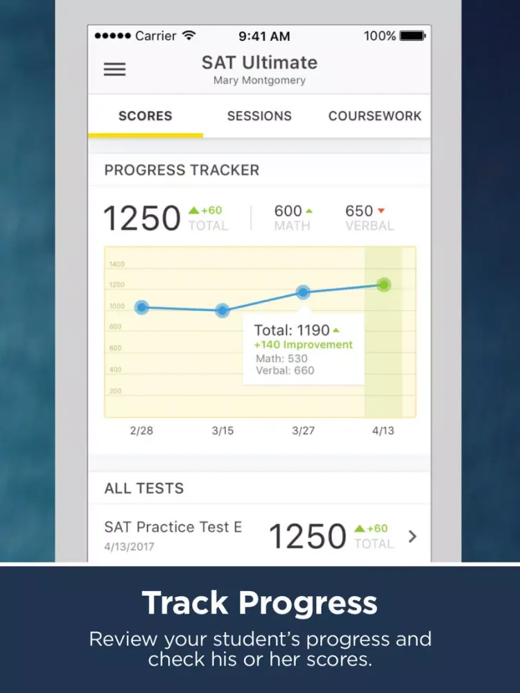 Capturas de tela do Princeton Review for Parents iPad 