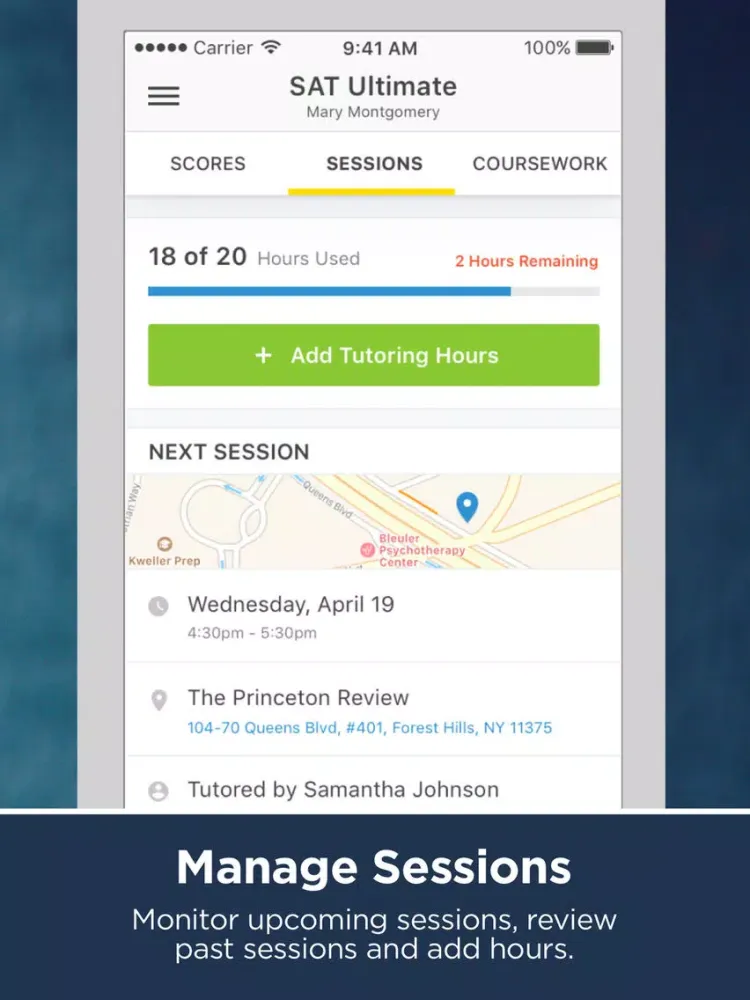 Capturas de tela do Princeton Review for Parents iPad 