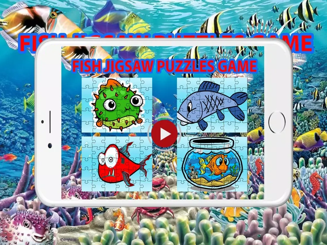 SeaFish Aquarium Jigsaw Puzzles Game For Kids iPad  Screenshots