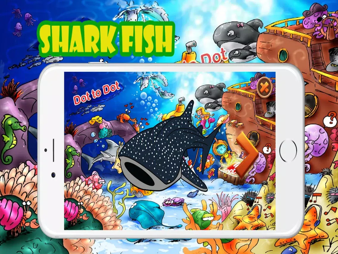 Capturas de tela do Shark Fish Game Dot To Dot iPad 
