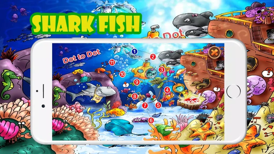 Capturas de tela do Shark Fish Game Dot To Dot