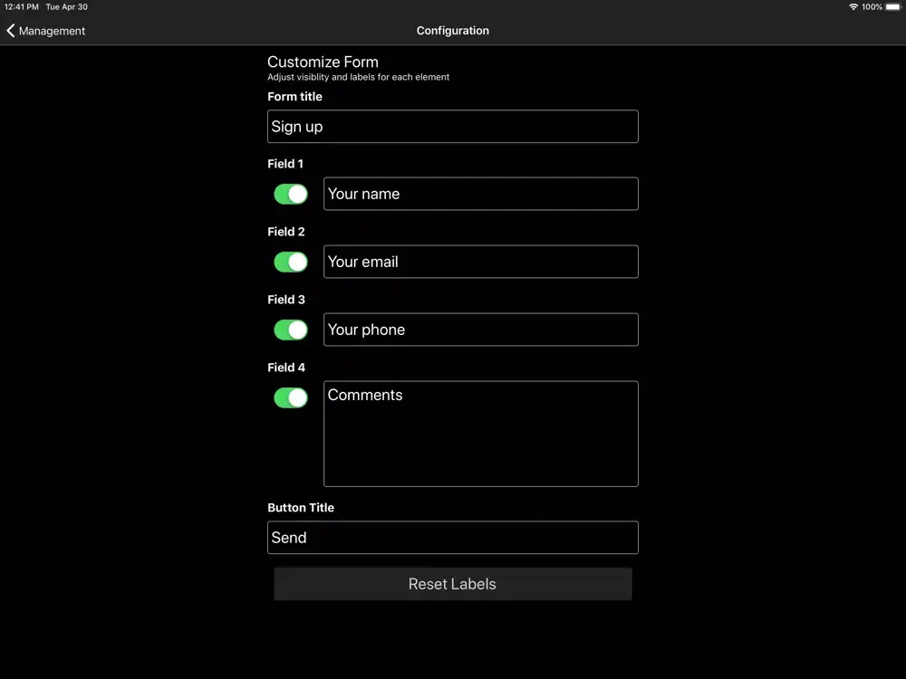 Ảnh chụp màn hình của Sign Up Events iPad 