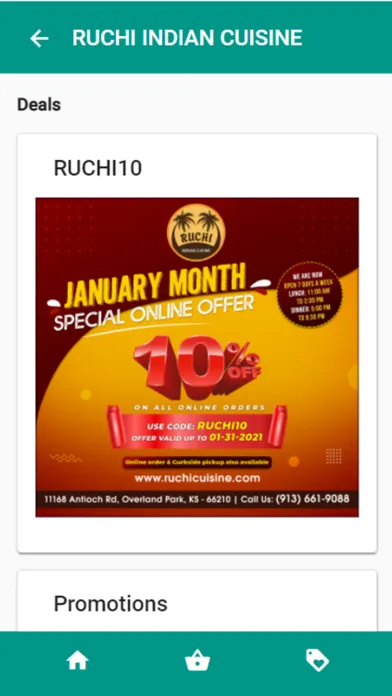 Ruchi Indian Cuisine Kansas Ekran Görüntüleri
