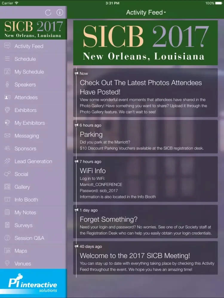Скриншоты SICB 2017 Annual Meeting iPad 