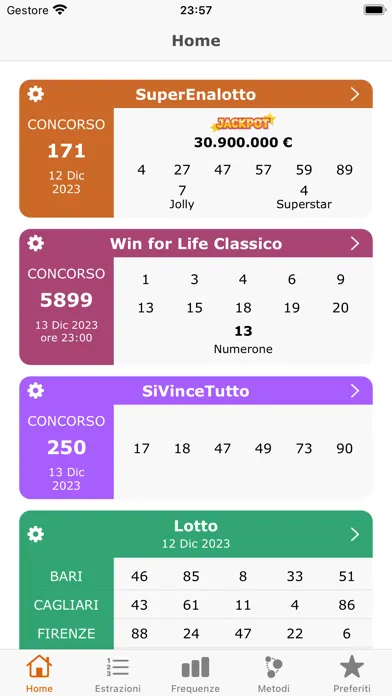 Capturas de tela do Superstar Lotto