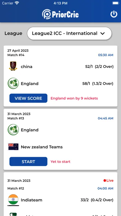 صور PriorCric - Live Scoring App