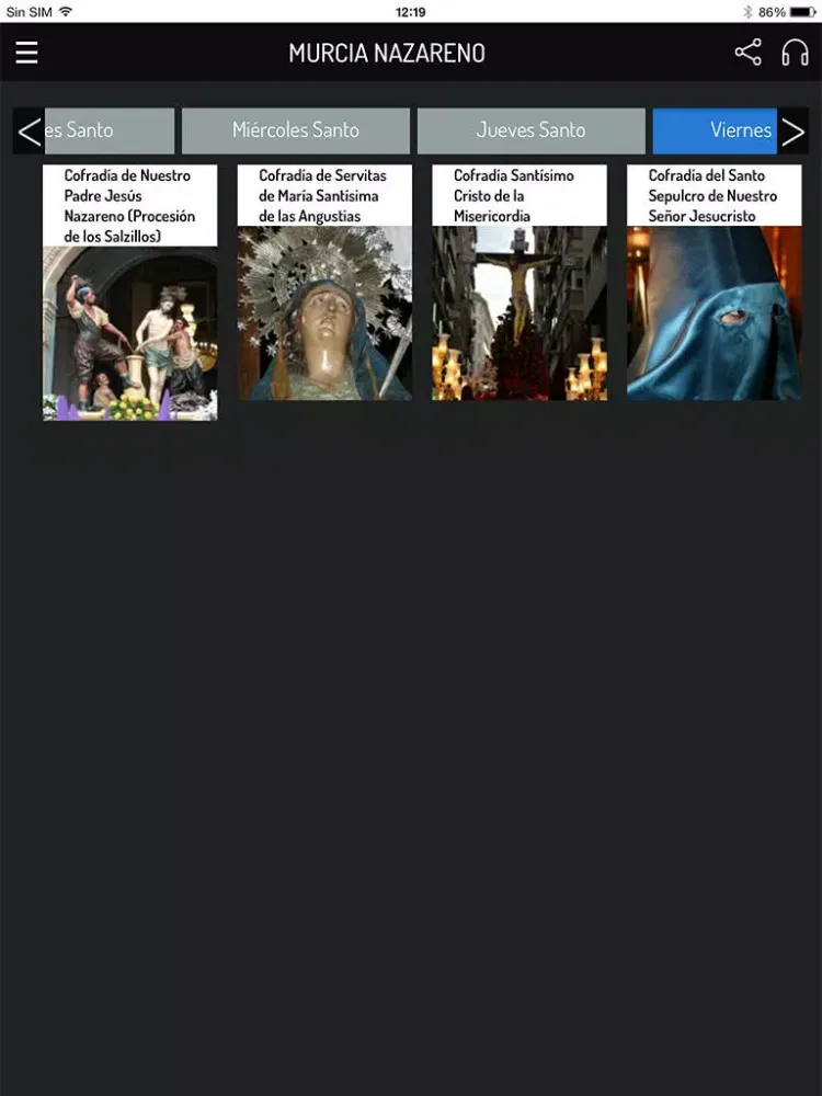 Semana Santa Murcia SER Nazareno iPad  스크린샷