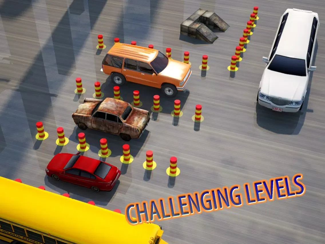 3D Car Parking - multi level driving test and obstacle course 2016 iPad Screenshots